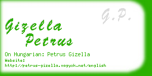 gizella petrus business card